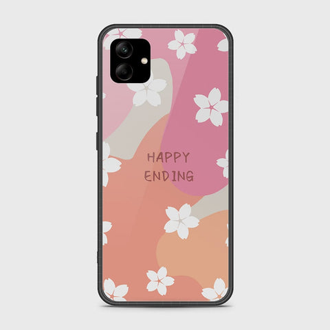 Samsung Galaxy A04e Cover - Happy Series - HQ Ultra Shine Premium Infinity Glass Soft Silicon Borders Case