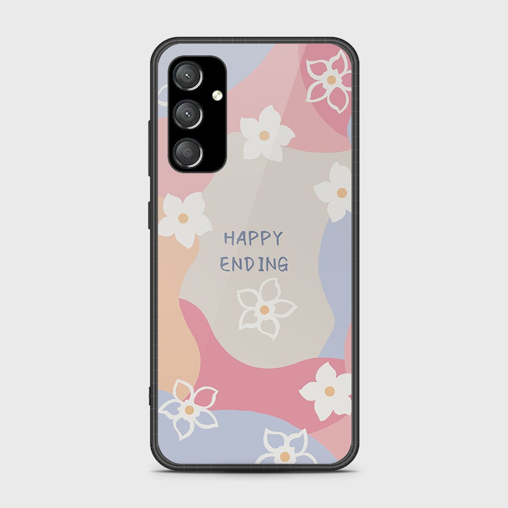 Samsung Galaxy A34 5G Cover- Happy Series - HQ Ultra Shine Premium Infinity Glass Soft Silicon Borders Case