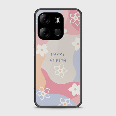 Infinix Smart 7 Cover- Happy Series - HQ Ultra Shine Premium Infinity Glass Soft Silicon Borders Case