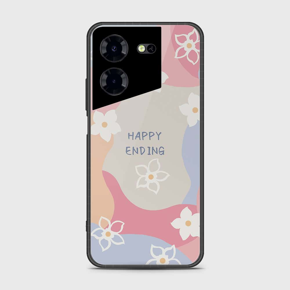 Tecno Pova 5 Pro Cover- Happy Series - HQ Ultra Shine Premium Infinity Glass Soft Silicon Borders Case