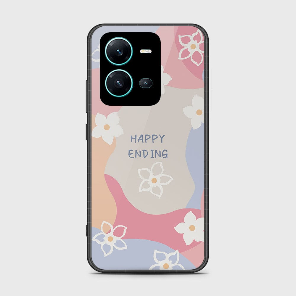 Vivo V25 5G Cover- Happy Series - HQ Ultra Shine Premium Infinity Glass Soft Silicon Borders Case