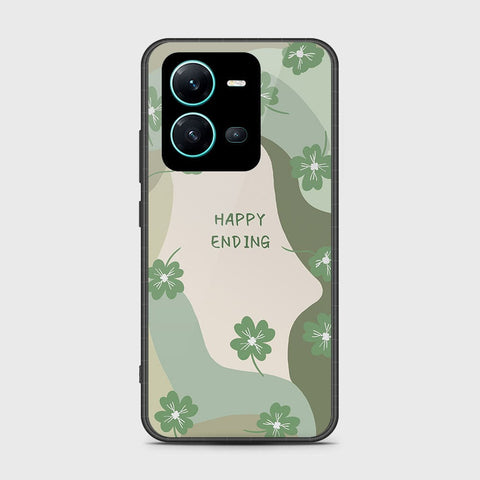 Vivo V25e Cover- Happy Series - HQ Ultra Shine Premium Infinity Glass Soft Silicon Borders Case