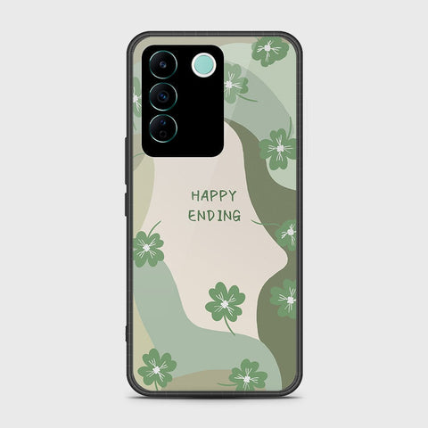 Vivo V27e Cover- Happy Series - HQ Ultra Shine Premium Infinity Glass Soft Silicon Borders Case