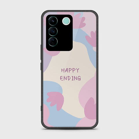 Vivo V27e Cover- Happy Series - HQ Ultra Shine Premium Infinity Glass Soft Silicon Borders Case