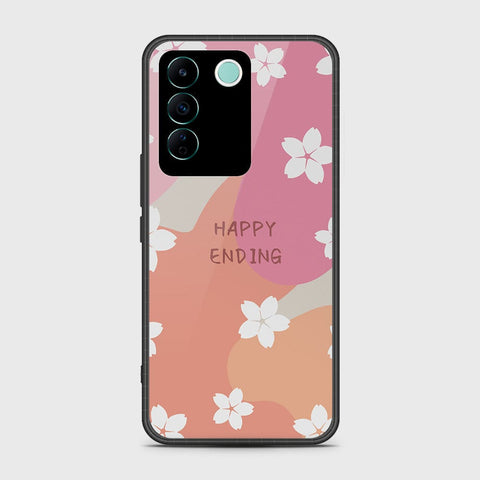 Vivo V27e Cover- Happy Series - HQ Ultra Shine Premium Infinity Glass Soft Silicon Borders Case