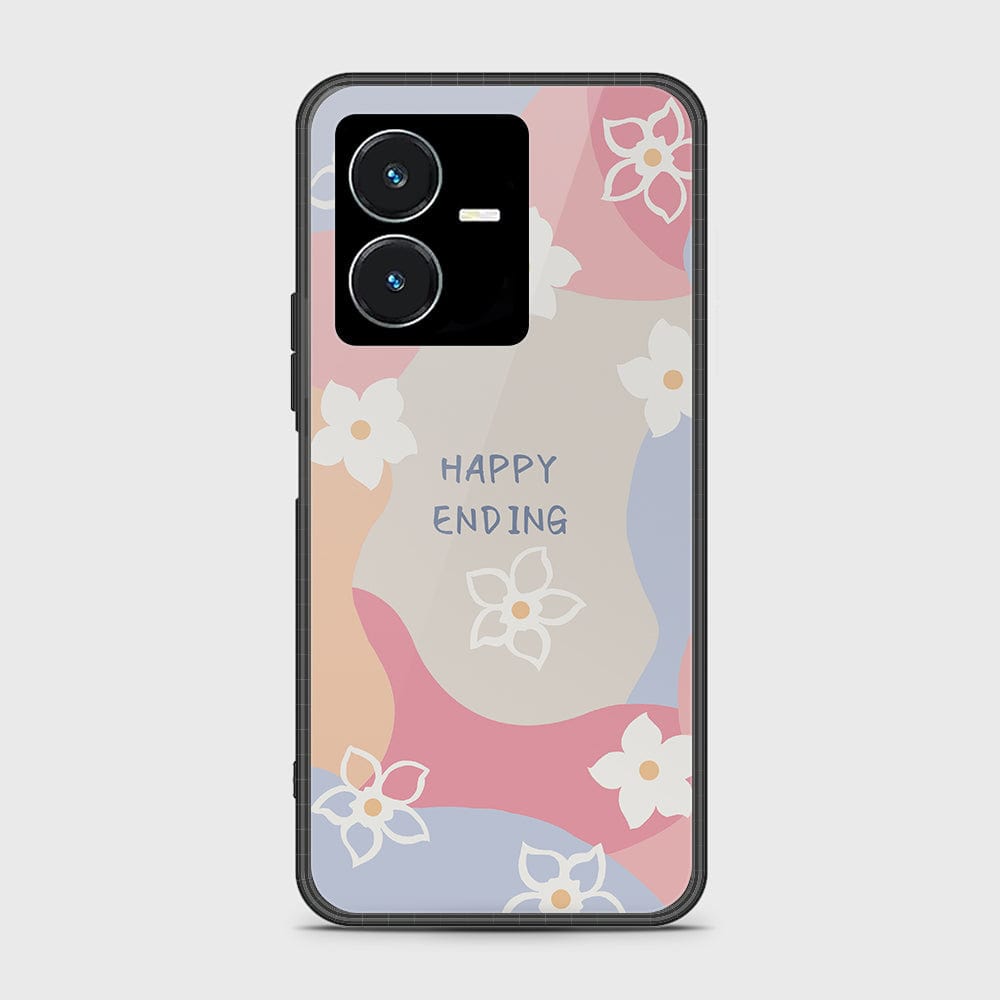 Vivo Y22 Cover- Happy Series - HQ Ultra Shine Premium Infinity Glass Soft Silicon Borders Case