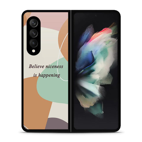 Samsung Galaxy Z Fold 3 5G Cover - Happy Series - HQ Premium Shine Durable Shatterproof Case - Soft Silicon Borders