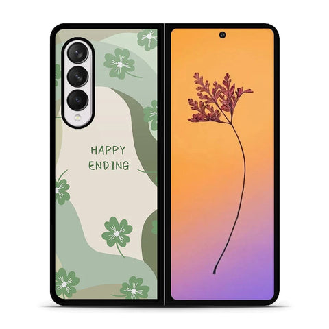 Samsung Galaxy Z Fold 4 5G Cover - Happy Series - HQ Premium Shine Durable Shatterproof Case - Soft Silicon Borders