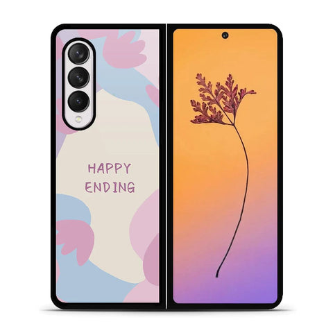 Samsung Galaxy Z Fold 4 5G Cover - Happy Series - HQ Premium Shine Durable Shatterproof Case - Soft Silicon Borders