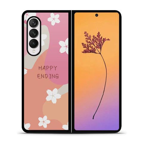 Samsung Galaxy Z Fold 4 5G Cover - Happy Series - HQ Premium Shine Durable Shatterproof Case - Soft Silicon Borders