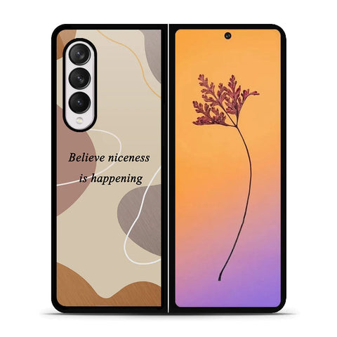 Samsung Galaxy Z Fold 4 5G Cover - Happy Series - HQ Premium Shine Durable Shatterproof Case - Soft Silicon Borders