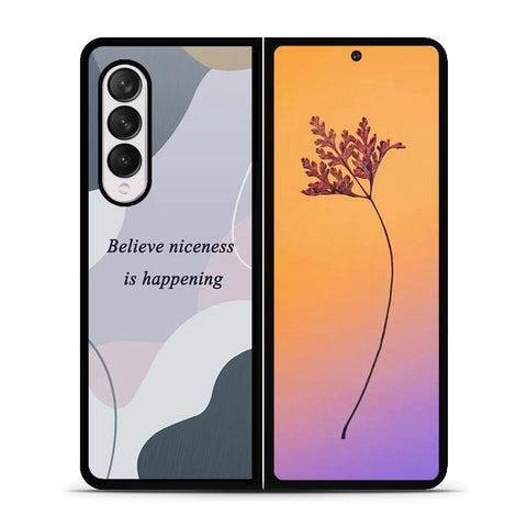 Samsung Galaxy Z Fold 4 5G Cover - Happy Series - HQ Premium Shine Durable Shatterproof Case - Soft Silicon Borders