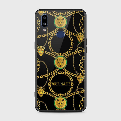 Samsung Galaxy A10s Cover - Gold Series - HQ Ultra Shine Premium Infinity Glass Soft Silicon Borders Case