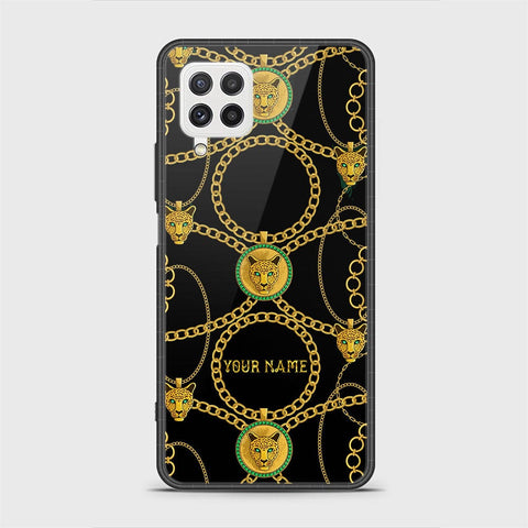 Samsung Galaxy M22 Cover - Gold Series - HQ Ultra Shine Premium Infinity Glass Soft Silicon Borders Case