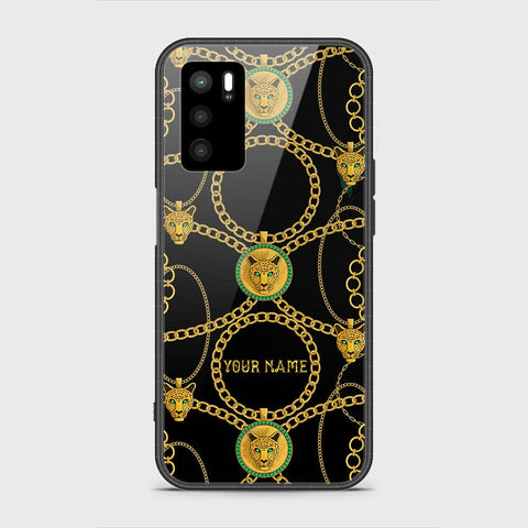 Oppo A16s Cover - Gold Series - HQ Ultra Shine Premium Infinity Glass Soft Silicon Borders Case