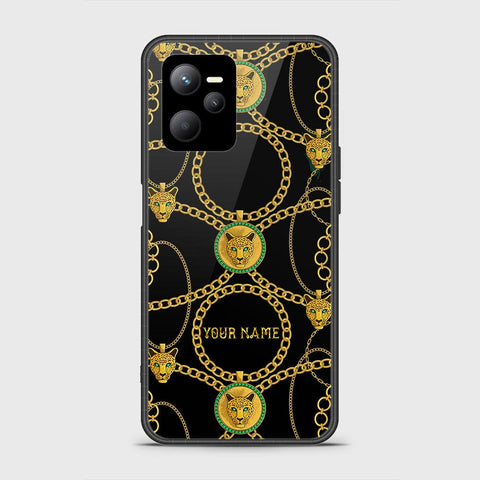 Realme V25 Cover - Gold Series - HQ Ultra Shine Premium Infinity Glass Soft Silicon Borders Case