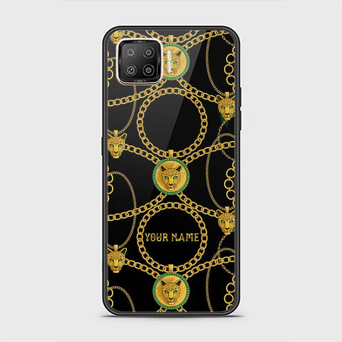 Oppo F17 Cover - Gold Series - HQ Ultra Shine Premium Infinity Glass Soft Silicon Borders Case