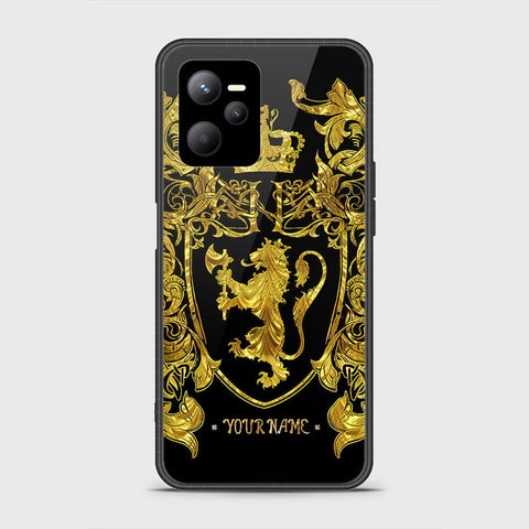 Realme V25 Cover - Gold Series - HQ Ultra Shine Premium Infinity Glass Soft Silicon Borders Case