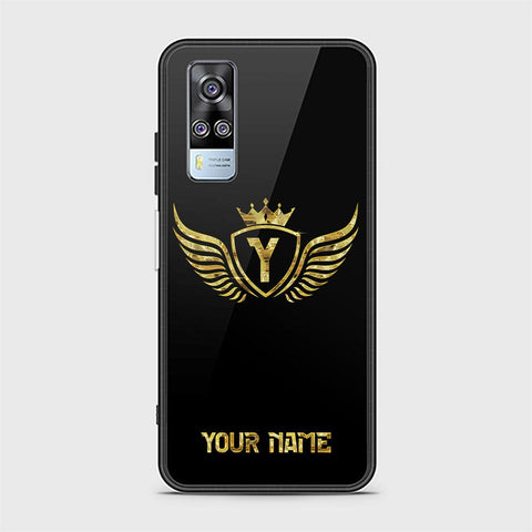 Vivo Y51s Cover - Gold Series - HQ Ultra Shine Premium Infinity Glass Soft Silicon Borders Case