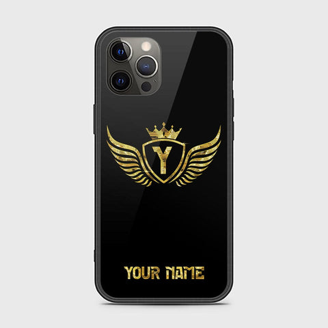 iPhone 12 Cover - Gold Series - HQ Ultra Shine Premium Infinity Glass Soft Silicon Borders Case