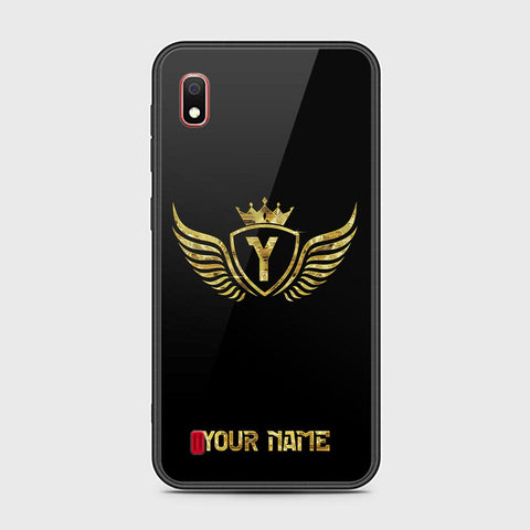 Samsung Galaxy A10 Cover - Gold Series - HQ Ultra Shine Premium Infinity Glass Soft Silicon Borders Case