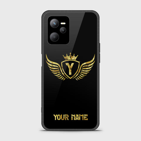 Realme Q5 Cover - Gold Series - HQ Ultra Shine Premium Infinity Glass Soft Silicon Borders Case