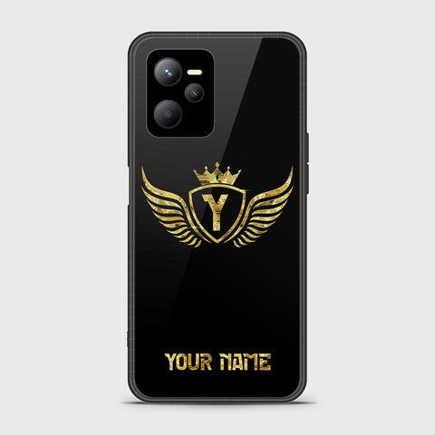 Realme V25 Cover - Gold Series - HQ Ultra Shine Premium Infinity Glass Soft Silicon Borders Case