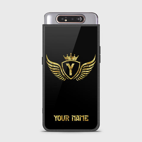 Samsung Galaxy A80 Cover - Gold Series - HQ Ultra Shine Premium Infinity Glass Soft Silicon Borders Case