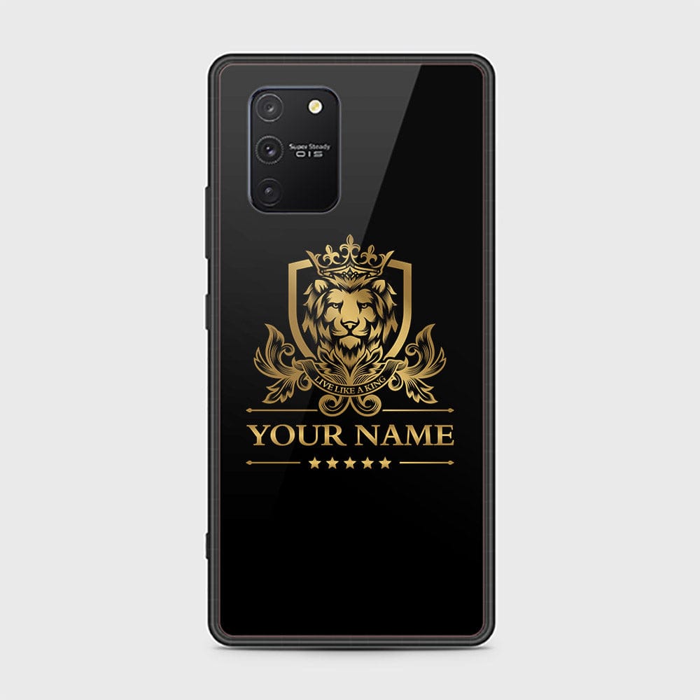 Samsung Galaxy A91 Cover - Gold Series - HQ Ultra Shine Premium Infinity Glass Soft Silicon Borders Case