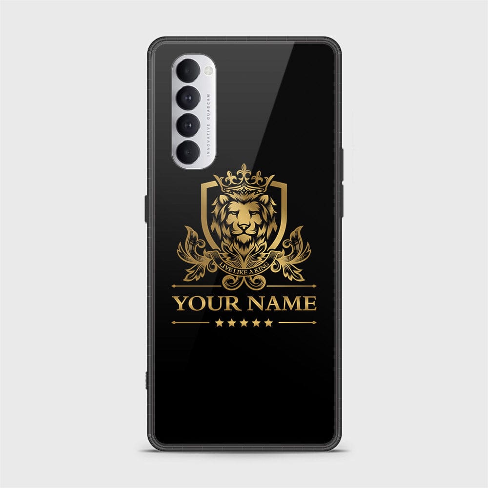 Oppo Reno 4 Pro Cover - Gold Series - HQ Ultra Shine Premium Infinity Glass Soft Silicon Borders Case