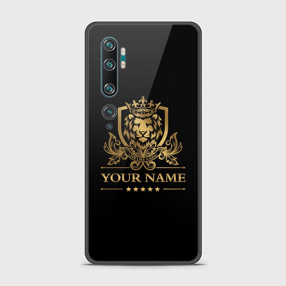 Xiaomi Mi CC9 Pro Cover - Gold Series - HQ Ultra Shine Premium Infinity Glass Soft Silicon Borders Case