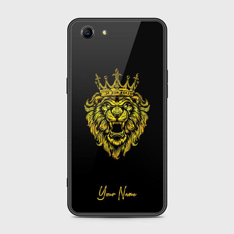 Oppo A1 Cover - Gold Series - HQ Ultra Shine Premium Infinity Glass Soft Silicon Borders Case