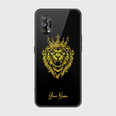 Realme 7 Pro Cover - Gold Series - HQ Ultra Shine Premium Infinity Glass Soft Silicon Borders Case