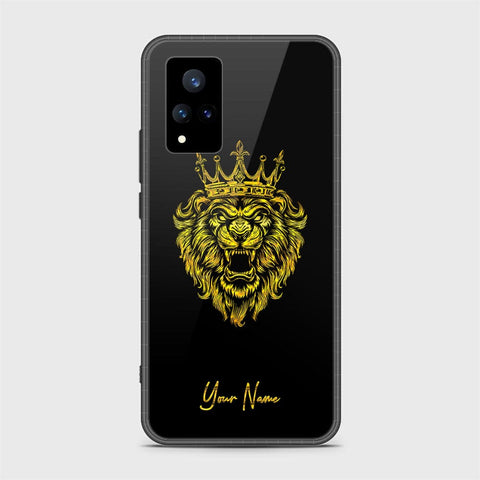 Vivo V21 Cover - Gold Series - HQ Ultra Shine Premium Infinity Glass Soft Silicon Borders Case