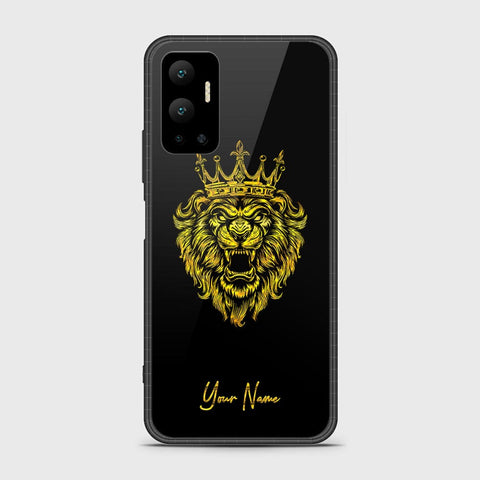 Infinix Hot 12 Cover - Gold Series - HQ Ultra Shine Premium Infinity Glass Soft Silicon Borders Case