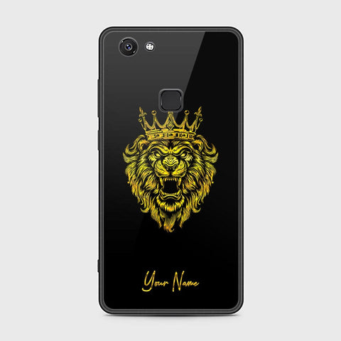 Vivo V7 Cover - Gold Series - HQ Ultra Shine Premium Infinity Glass Soft Silicon Borders Case