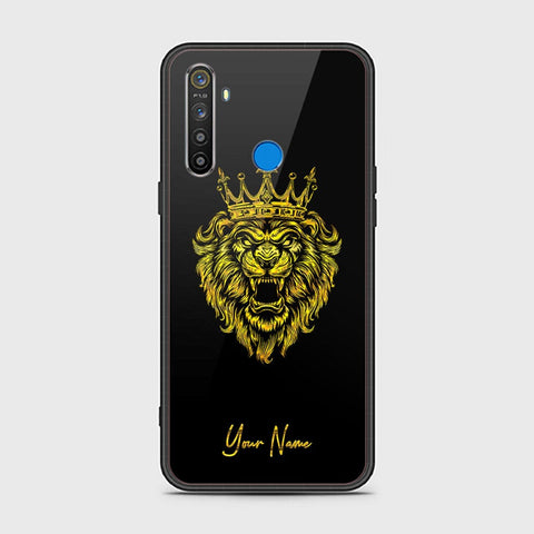 Realme 5 Cover - Gold Series - HQ Ultra Shine Premium Infinity Glass Soft Silicon Borders Case