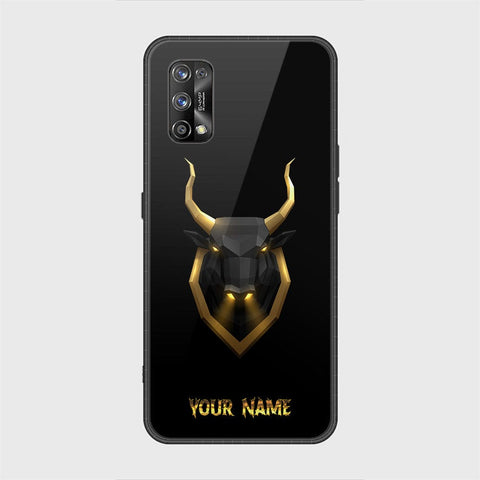 Realme 7 Pro Cover - Gold Series - HQ Ultra Shine Premium Infinity Glass Soft Silicon Borders Case