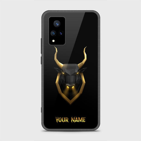 Vivo V21 Cover - Gold Series - HQ Ultra Shine Premium Infinity Glass Soft Silicon Borders Case