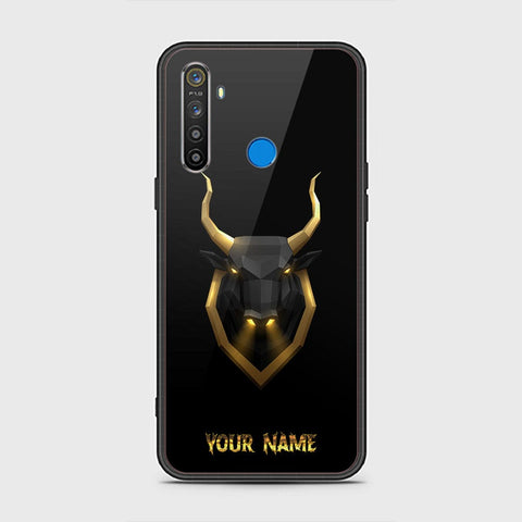 Realme 5 Cover - Gold Series - HQ Ultra Shine Premium Infinity Glass Soft Silicon Borders Case