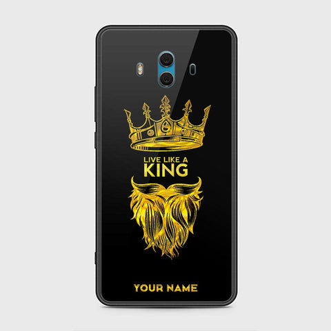 Huawei Mate 10 Cover - Gold Series - HQ Ultra Shine Premium Infinity Glass Soft Silicon Borders Case