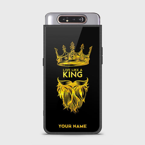 Samsung Galaxy A80 Cover - Gold Series - HQ Ultra Shine Premium Infinity Glass Soft Silicon Borders Case