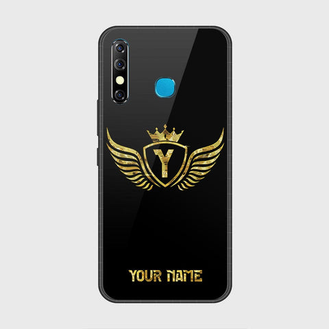 Infinix Hot 8 Cover- Gold Series - HQ Ultra Shine Premium Infinity Glass Soft Silicon Borders Case