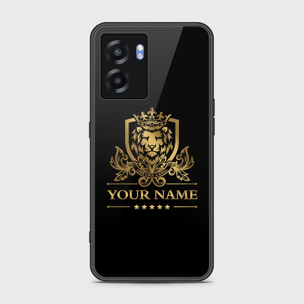 Realme V23 Cover- Gold Series - HQ Ultra Shine Premium Infinity Glass Soft Silicon Borders Case