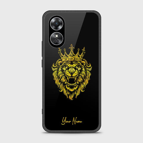 Oppo A17k Cover- Gold Series - HQ Ultra Shine Premium Infinity Glass Soft Silicon Borders Case