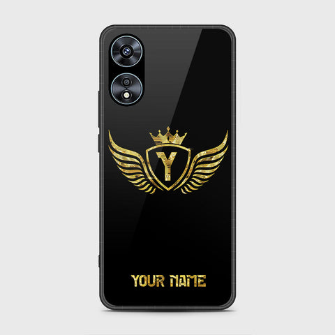 Oppo A78 4G Cover- Gold Series - HQ Ultra Shine Premium Infinity Glass Soft Silicon Borders Case