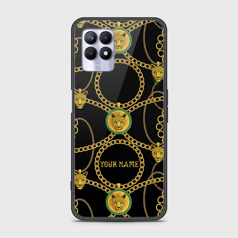 Realme 8i Cover - Gold Series - HQ Ultra Shine Premium Infinity Glass Soft Silicon Borders Case