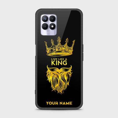 Realme 8i Cover - Gold Series - HQ Ultra Shine Premium Infinity Glass Soft Silicon Borders Case