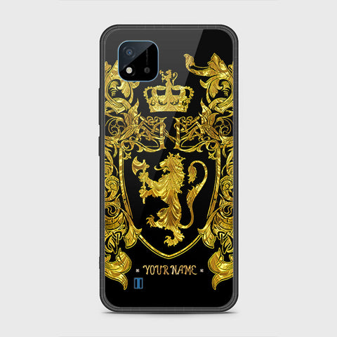 Realme C20 Cover- Gold Series - HQ Ultra Shine Premium Infinity Glass Soft Silicon Borders Case