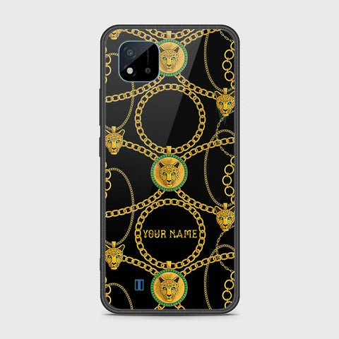 Realme C20A Cover- Gold Series - HQ Ultra Shine Premium Infinity Glass Soft Silicon Borders Case